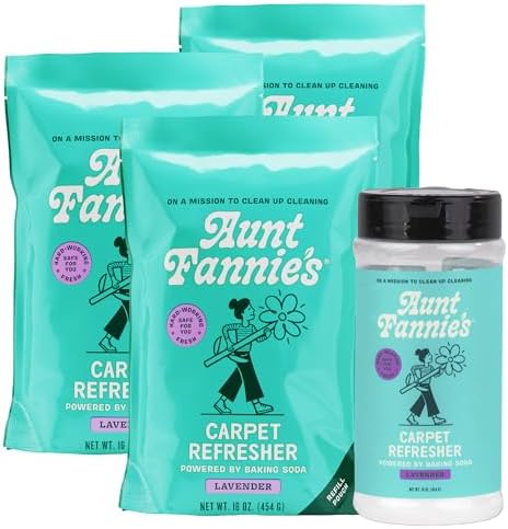 Aunt Fannie's Carpet Refresher Bundle, Lavender, Shaker + 3 Refills by AuntFannies