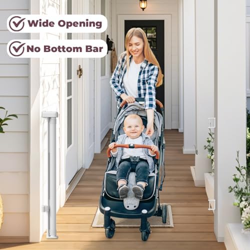 Retractable Baby Gate for Stairs & Doorways, Dog Gate Indoor Outdoor - Image 5