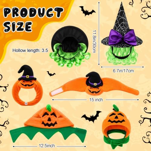 Abbylike 6 Pcs Halloween Pumpkin Costume for Cat, Small Dog - Image 4