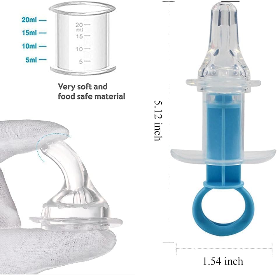 Blue Pet Medicine Feeder Liquid Oral Syringe Milk Nursing Bottles Syringe Soft Tip Plastic Pet Medical Feeding Tool for Dog Puppy Cat, Kitten Nursing Supplies - Image 2
