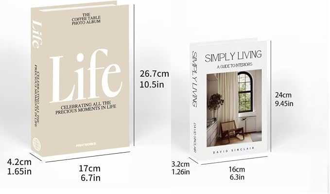 Decorative Books for Home Decor,2 Pcs Modern Minimalist Faux Book for Home Decoration,Coffee Table Decor,Living Room Aesthetic Accent (E1) - Image 2