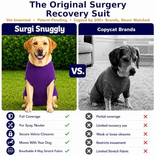 Surgi Snuggly Dog Surgery Recovery Suit, Cone Alternative, Spay/Neuter XLL - Image 3
