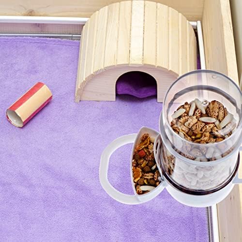 2 Packs Pet Feeder and Waterer, Self Dispensing Automatic Hamster Feeder, Food and Water Dispenser Set,Small Animal Dog Cat Pet Food Bowl, for Dogs Cats Pets Animals, 16x14cm, Blue (Clean) - Image 6