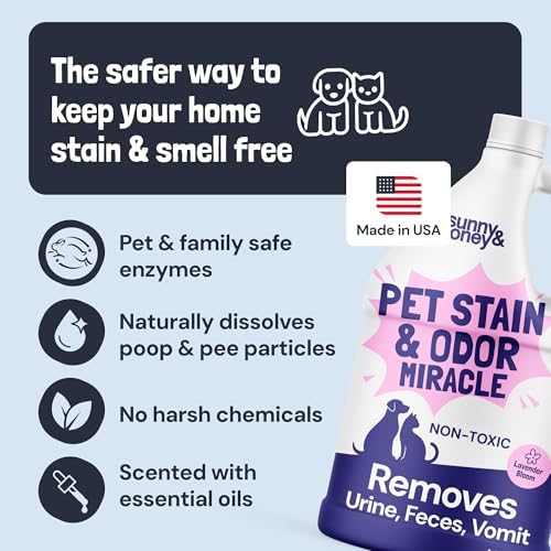 Sunny & Honey Carpet Cleaner Spray, Enzyme Pet Stain Remover, 1Gal Lavender - Image 5