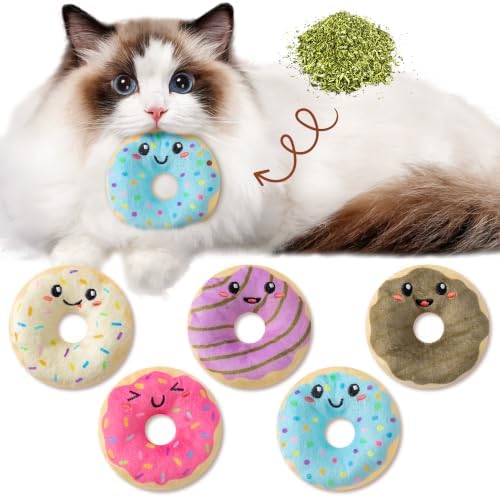 L1rabe Donut Catnip Toys for Cats, Kitten Birthday Gifts for Kitty Lovers by L1rabe