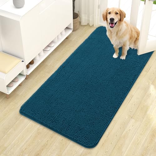 OLANLY Dog Door Mat for Muddy Paws 44x24, Super Absorbent Chenille Mud Mat by OLANLY