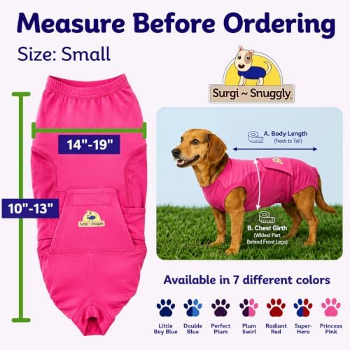 Surgi Snuggly Dog Surgery Recovery Suit, Cone Alternative, Spay/Neuter S - Image 6