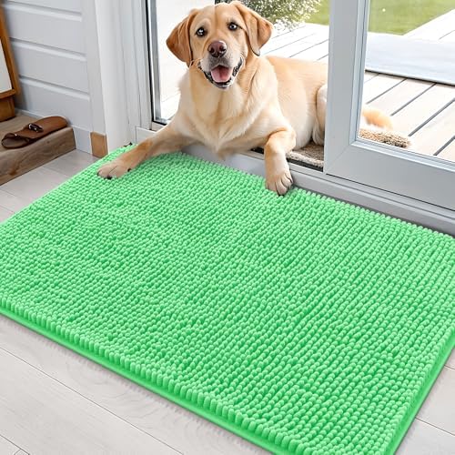 OLANLY Dog Door Mat for Muddy Paws 36x24, Super Absorbent Chenille Mud Mat by OLANLY