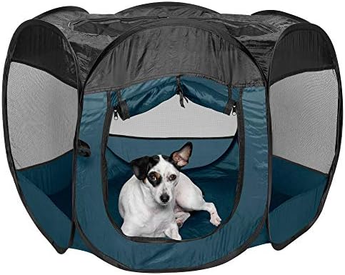 Furhaven Pop Up Playpen Pet Tent Playground - Sailor Blue, Medium by FurHaven