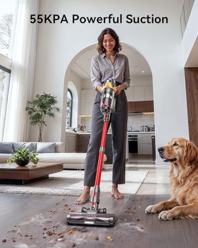 Cordless Vacuum Cleaner, Upgraded 55KPA 650W 70Mins Stick Vacuum with Hurricane Mode, Self-Standing, Touch Screen, 1.8L Dust Cup, Anti-tangle Wireless Vacuum, Vacuum Cleaners for Home/Pet Hair/Carpets - Image 2