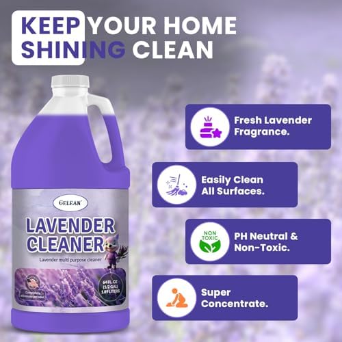 Multi Purpose Cleaner Pet Odor eliminator 64oz - Concentrate MAKES 32 GALLON - MADE IN USA- pH Neutral - Strong Floor Cleaner Odor eliminator - Stain Remover Cleaner & Deodorant (64 Fl Oz, Lavender) - Image 3
