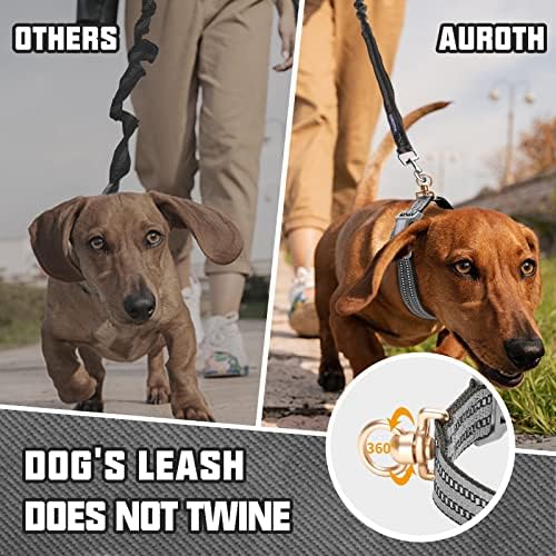 Auroth Dog Collar for Medium Large Dogs, Reflective Dog Collar, Soft Nylon Adjustable Dog Collars with Heavy Duty Metal D Ring Tangle Free (Large:15.7"-27.1", Grey) - Image 3
