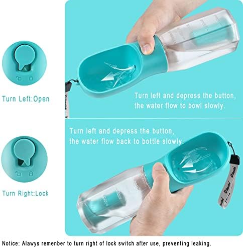 Cibaabo Dog Water Bottle with Food Container & Poop Bag Holder & Filter - Image 4