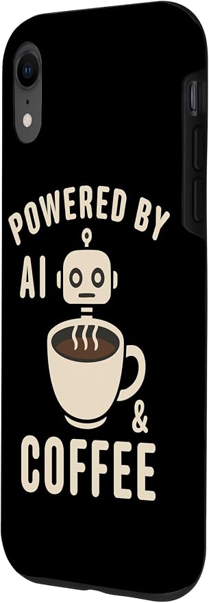 Powered by AI and Coffee Robot Case for iPhone XR - Image 2