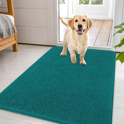 OLANLY Dog Door Mat for Muddy Paws 44x32, Super Absorbent Chenille Mud Mat by OLANLY