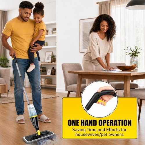 Hardwood Floor Mops for Floors Cleaning: Spray Mops Wet Dust Mop Refillable - Image 2