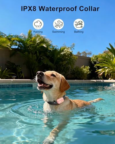 Dog Shock Collar - 4500FT Dog Training Collar with Remote, IPX8 Waterproof Electric Dog Collar with 4 Training Modes, Security Lock, Rechargeable eCollar for 10-120lbs Dogs(Pink) - Image 5