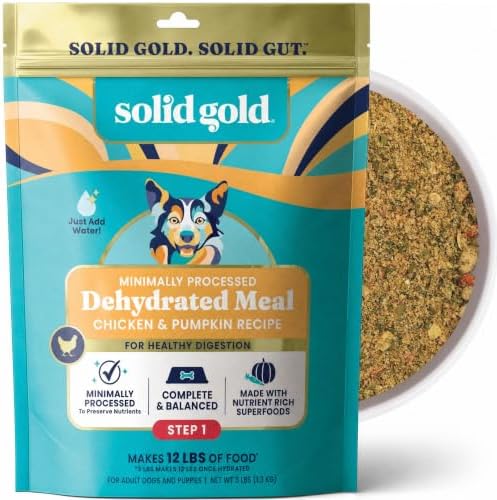 Solid Gold Dehydrated Chicken & Pumpkin Dog Food - Just Add Water Meal 3LB by SolidGoldPet