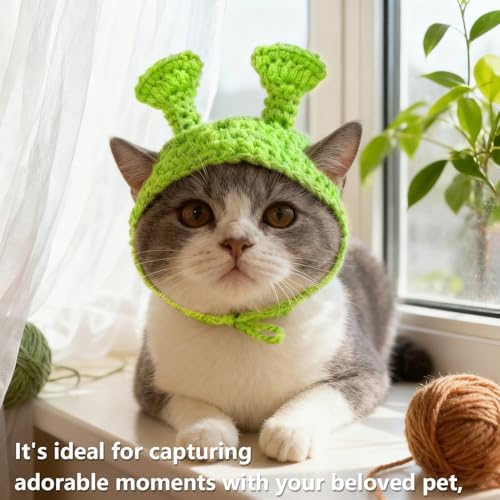 Cute Cat Hat Costume Suitable for 5 to16 lbs - cat Hats for Cats only Head Circumference 11" or Less Kitten hat pet Christmas Photography Outfits - Image 4