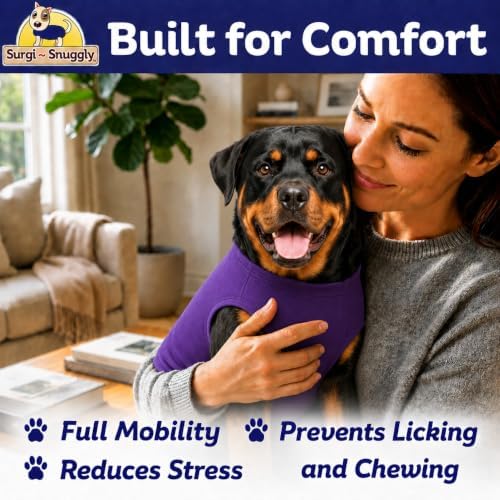 Surgi Snuggly Dog Surgery Recovery Suit, Cone Alternative, Spay/Neuter 2XLS - Image 5