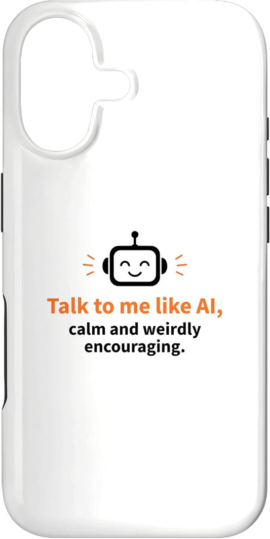 AI Robot Calm Encouraging Tech Support Case for iPhone 17 by Unknown