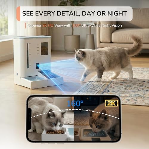 iPettie Camera Automatic Cat Feeder and Water Dispenser, 5G/2.4GHz WiFi - Image 3