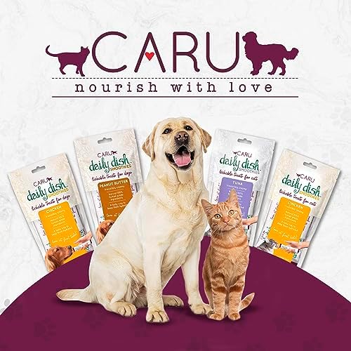 Caru - Daily Dish Smoothies - Lickable Peanut Butter Dog Treat - .5oz Tubes - 4 Pouches Per Pack - Pack of 12 - Image 6