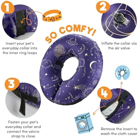 BENCMATE Inflatable Dog Cone Collar Alternative After Surgery Small - Image 2