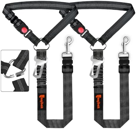 Laqibak Removable Dog Seat Belt Harness for Car, 3 in 1 Pet Seatbelt Leash by laqibakProductcollection
