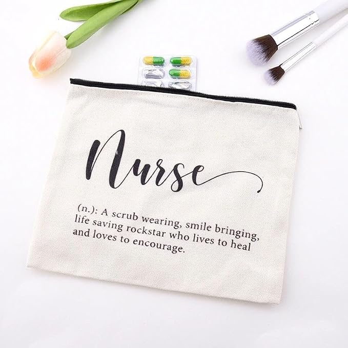 Nurse Gifts Bags for Women Small Nursing Tools Pouch Nurse Pocket Organizer Pouch Nursing School Supplies for Students Nurses Week Graduation Birthday Gifts for Nurses Makeup Bag Pen Pencil Pouches - Image 6