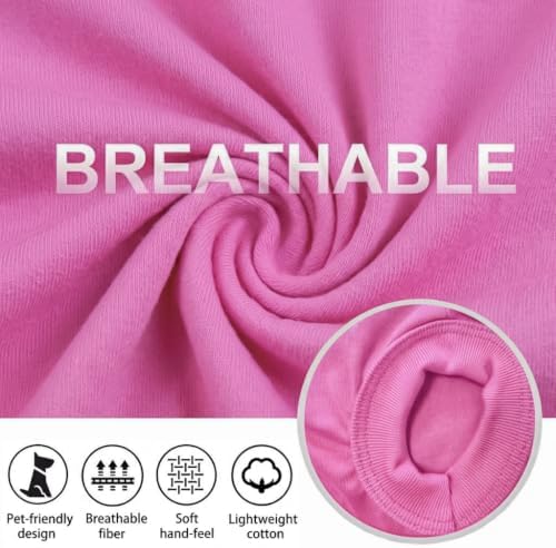 Chol&Vivi Dog Shirt Clothes, 4pcs Blank Dog Shirt Cotton Clothes Sleeveless Fit for Small to Extra Large Size, Pet Tank Top for All Breeds, Soft and Breathable, Blue/Purple/Pink/Rose Red, X-Small - Image 3
