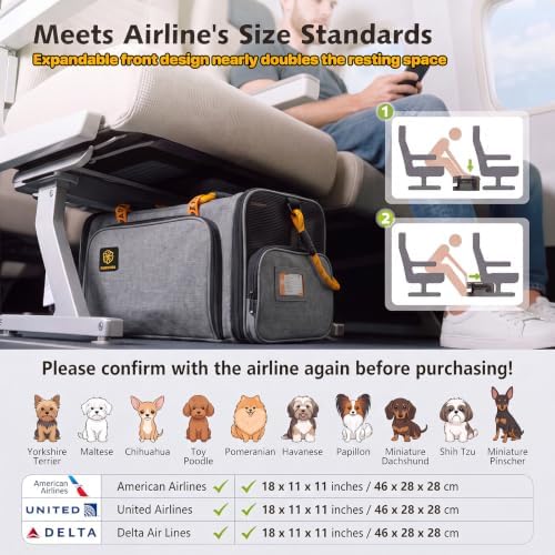 PAWZIDEA Expandable Pet Carrier for Small Cats & Dogs, TSA Airline Approved - Image 4