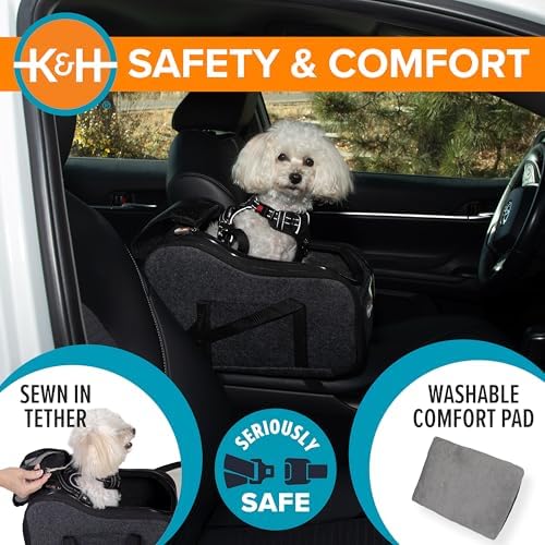 K&H Center Console Dog Car Seat for Small Dogs & Cats, for Pets Under 8 lbs - Image 5
