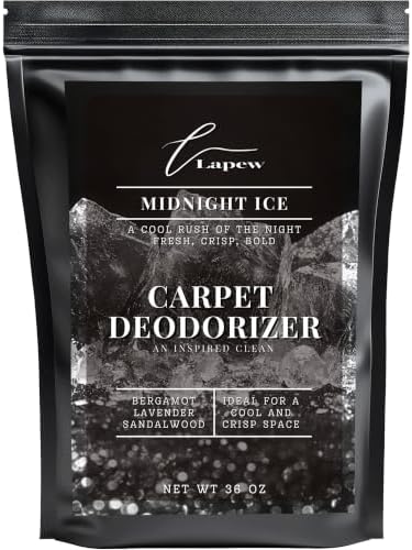 Lapew Midnight Ice Carpet Deodorizer Powder - Pet Safe Freshener for Vacuuming | Scented Odor Eliminator for Home | 36 oz by Lapew