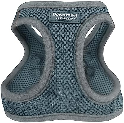 Downtown Pet Supply Step in Dog Harness for Small Dogs No Pull, X-Small, Titanium - Adjustable Harness with Padded Mesh Fabric and Reflective Trim - Buckle Strap Harness for Dogs by DowntownPetSupply
