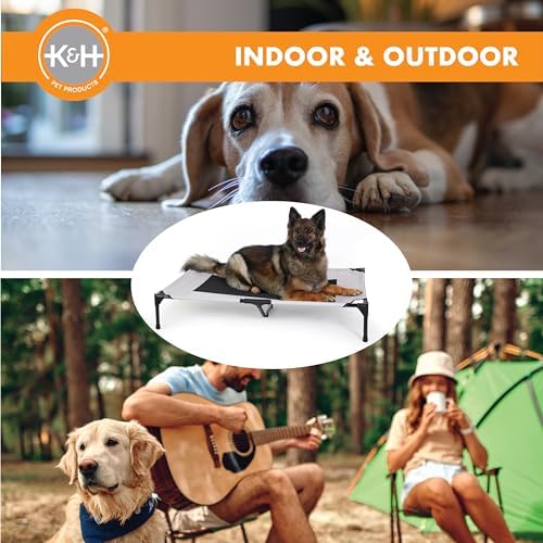 K&H Outdoor Elevated Dog Bed for Large & X-Large Pets, Taupe, XL 50x32in - Image 6