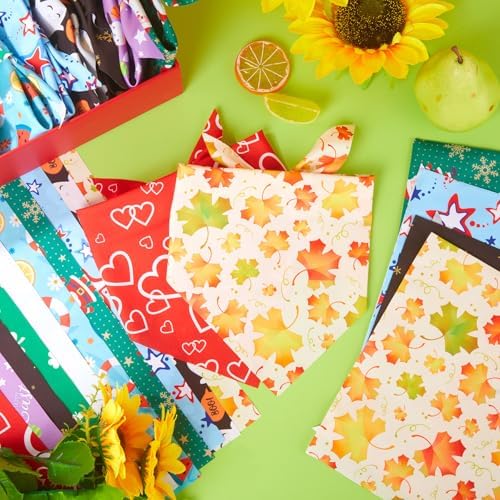 Weewooday 50 Pcs Holiday Dog Bandanas Bulk for Fall Autumn - Image 5
