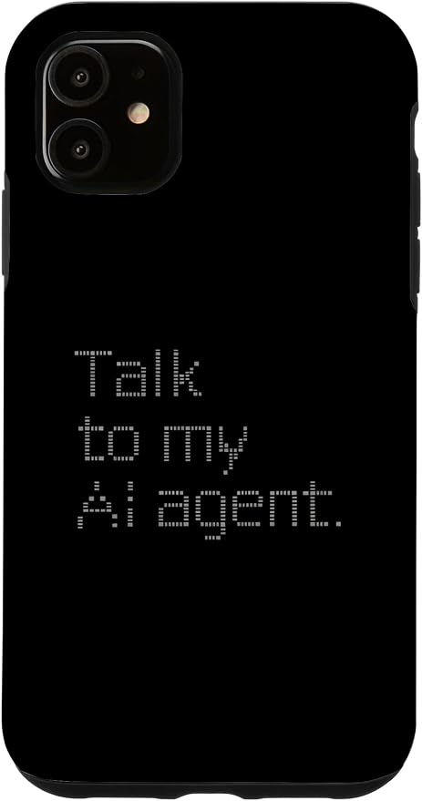 Talk to My AI Agent - Minimalist Tech Design Case for iPhone 11 by Unknown