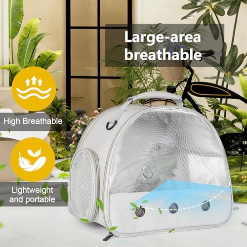 Ventilation Lizard Carrier for Bearded Dragon,Guinea Pig Carrier,Guinea Pig Carrier for 2,Reptile Travel Carrier for Lizards Sugar Glider Hedgehog Rat Parrot Birds,Airline Approved - Image 7