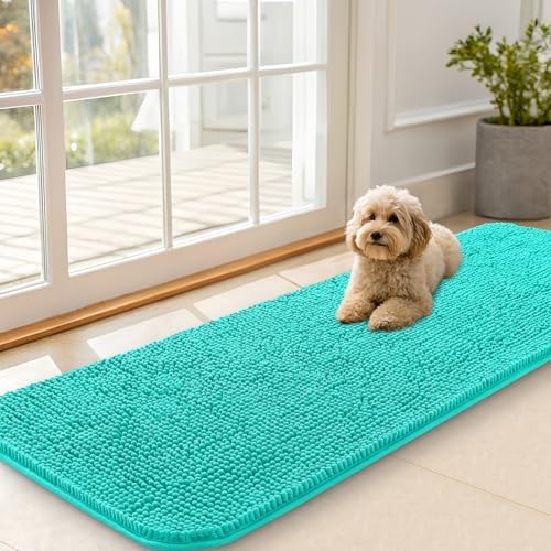 OLANLY Dog Door Mat for Muddy Paws 59x20, Super Absorbent Chenille Mud Mat by OLANLY