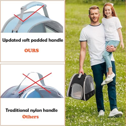 Bearded Dragon Travel Carrier,Lizards Cage, Small Animal Bag for Hedgehog Rat Parrot Bird Guinea Pig, Portable Guinea Pig Travel Carrier for 2 - Image 6