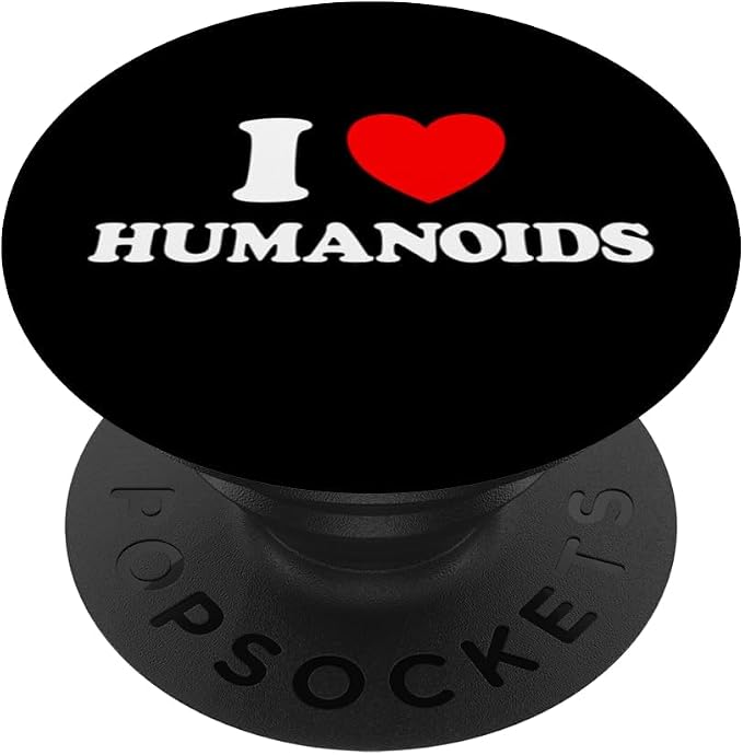 Humanoid Heart Funny Cute Embodied AI Bot Robot Being Fan PopSockets Adhesive PopGrip by Unknown