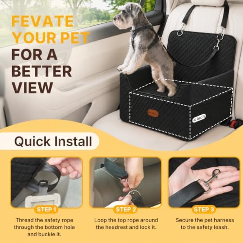 ALL GOOD PET SUPPLIES Dog Car Seat for Small/Medium Dogs Under 35lbs - Image 5