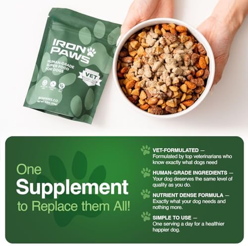 Human-Grade Superfood For Dogs, Premium Greens Powder Supplement For Dental Health, Longevity, Hip & Joint, Gut Health, Allergies, Immune Support, Skin & Coat - 3.5 oz Nutrient Dense Formula - Image 6