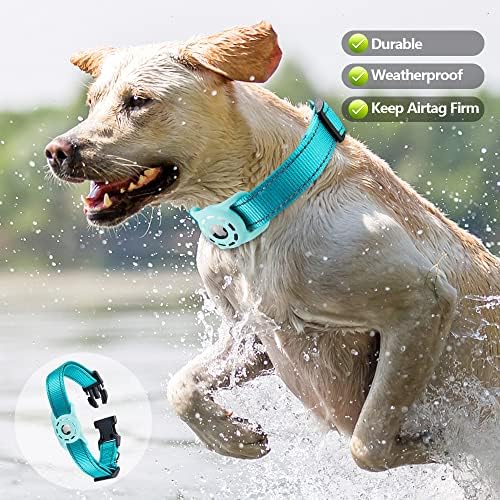 Reflective Dog Collar, Compatible with AirTag, Nylon Pet Cat Puppy Collar for Small, Medium, Large, and Extra Large Dogs - Image 2