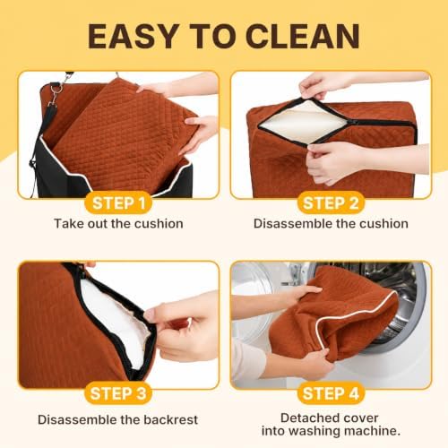 ALL GOOD PET SUPPLIES Dog Car Seat for Small/Medium Dogs Under 35lbs - Image 6