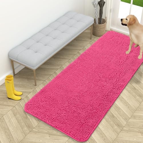 OLANLY Dog Door Mat for Muddy Paws 59x24, Super Absorbent Chenille Mud Mat by OLANLY