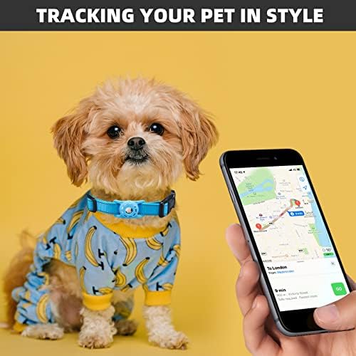 Dog Collar, Compatible with AirTag, Nylon Pet Kitten Puppy Collar for Small Dogs, Blue,XS: 8''-12'' Neck - Image 2