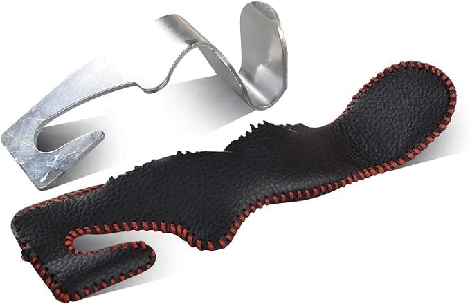 yicheyiyou Car Hooks Universal Car Vehicle Back Seat Headrest Hanger Holder Hook Microfiber Leather & Stainless Steel for Bag Purse Cloth Drink Grocery (Black red)… - Image 2