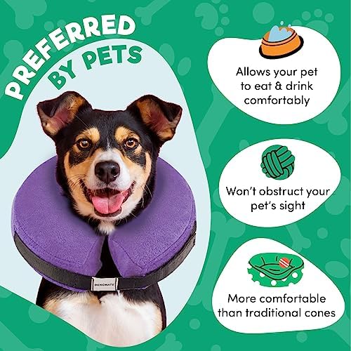 BENCMATE Inflatable Dog Cone Collar Alternative After Surgery Medium - Image 3